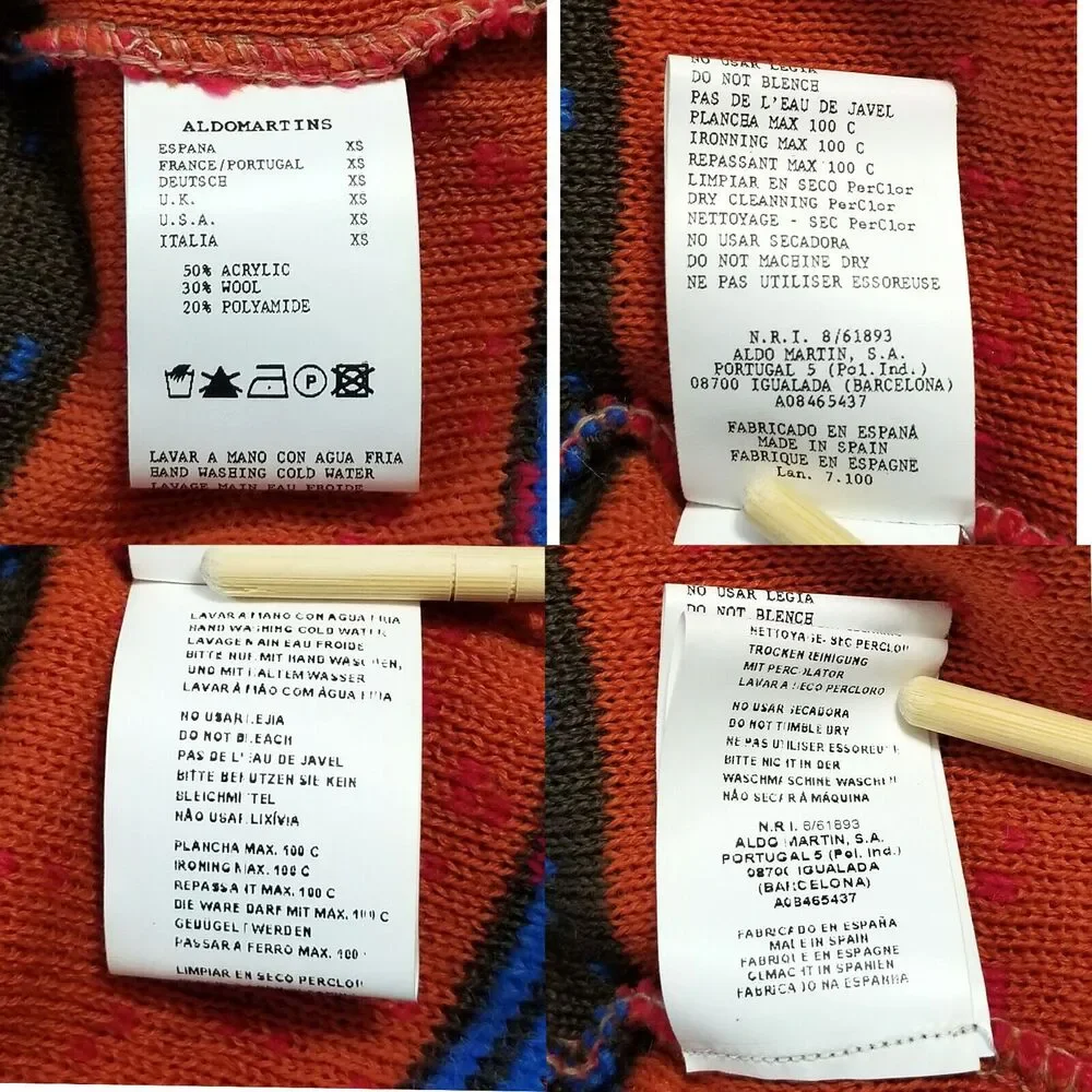 Anthropologie ALDOMARTINS Mariana Cardigan Sweater XS Colorful Wool Blend Knit - Picture 11 of 11